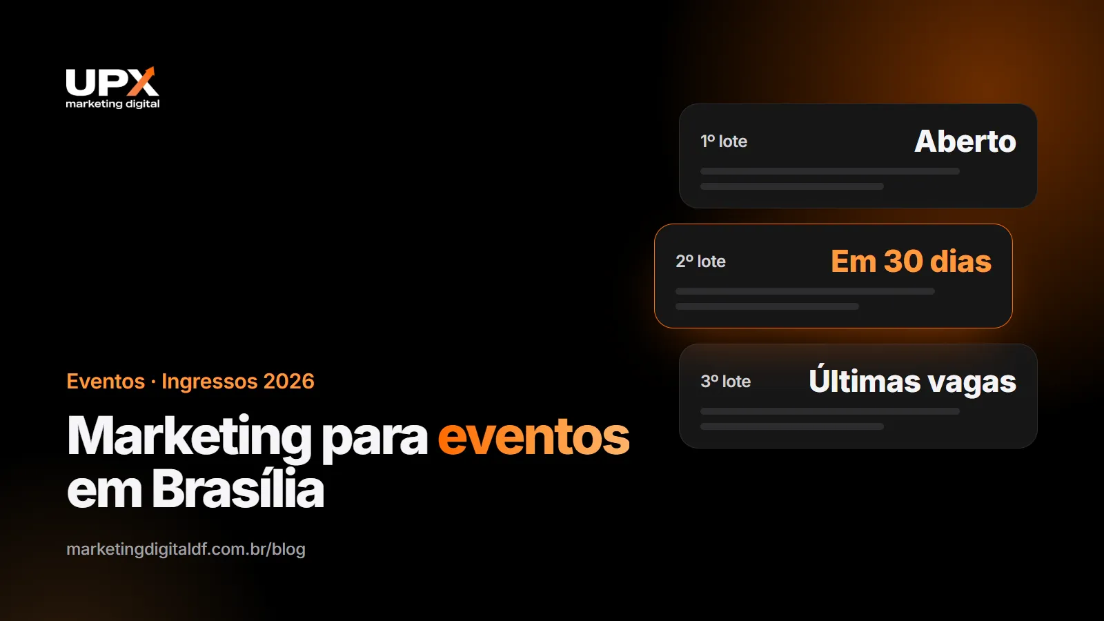 Marketing para eventos em Brasília: venda de ingressos e inscrições no DF